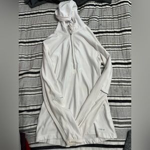 Hooded workout quarter zip